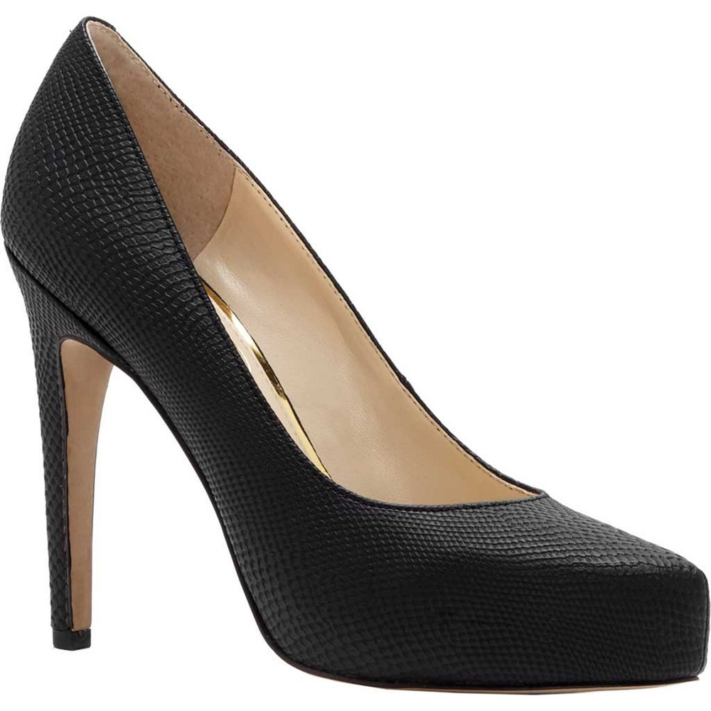 Jessica Simpson Parisah Platform Black Rumba Snake Pump Heels EUC Size - 10